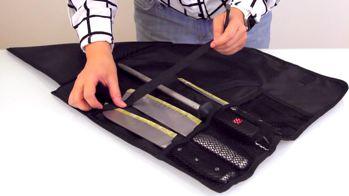 德國三叉牌六件刀具收納袋擺放示範