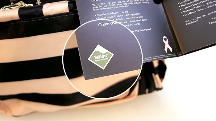 JuJuBe BFF 材質採 Teflon，具有防潑水和耐髒污