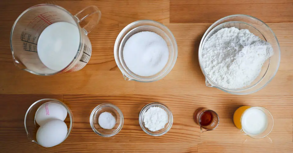 製作紐約名店風美式鬆餅所需的食材